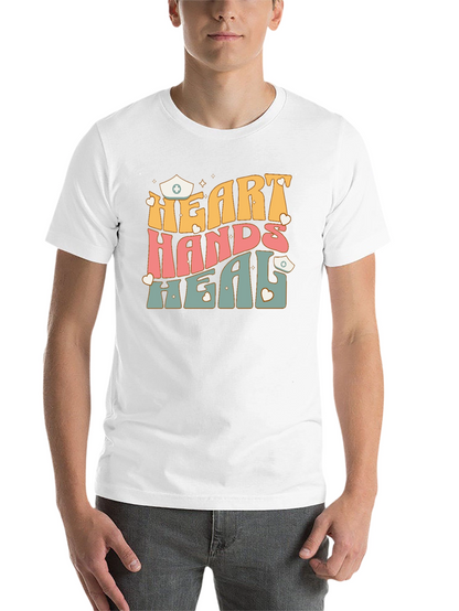 Heart Hands Heal Nurse Graphic T-Shirt