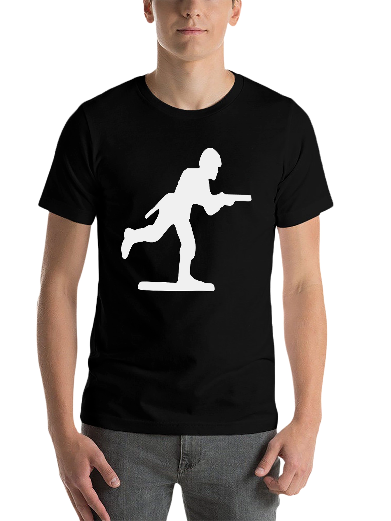 Toy Soldier Graphic Tee - Black Cotton Blend