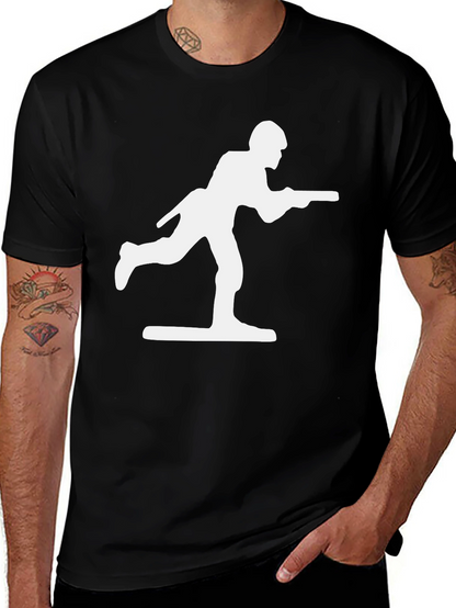 Toy Soldier Graphic Tee - Black Cotton Blend