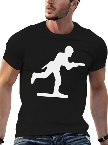 Toy Soldier Graphic Tee - Black Cotton Blend