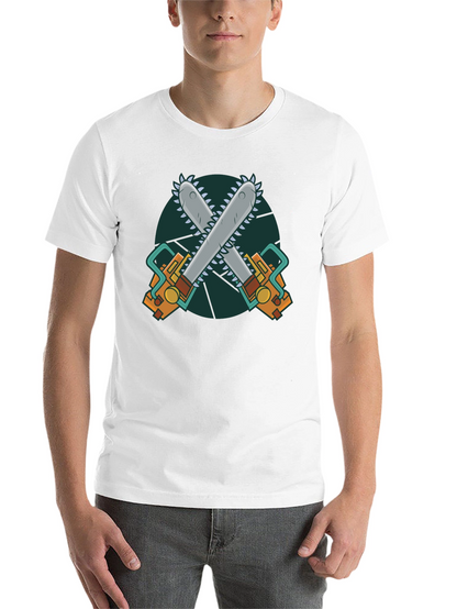 Chainsaw Graphic Print Black T-Shirt