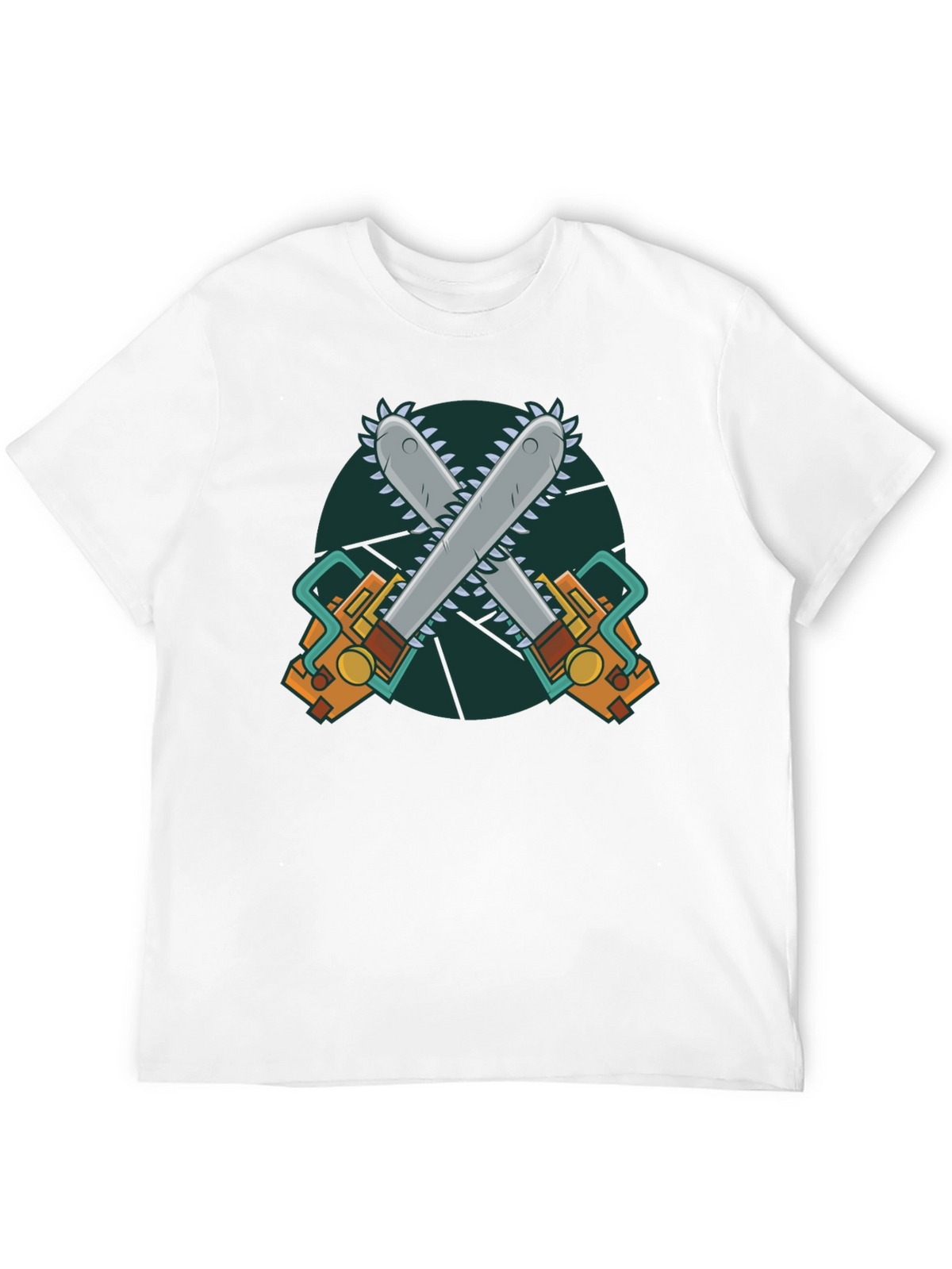 Chainsaw Graphic Print Black T-Shirt