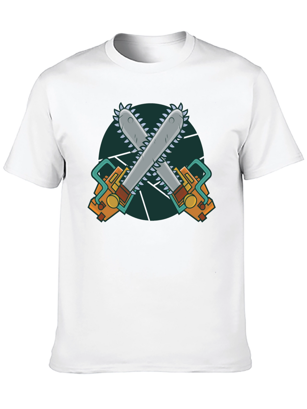 Chainsaw Graphic Print Black T-Shirt