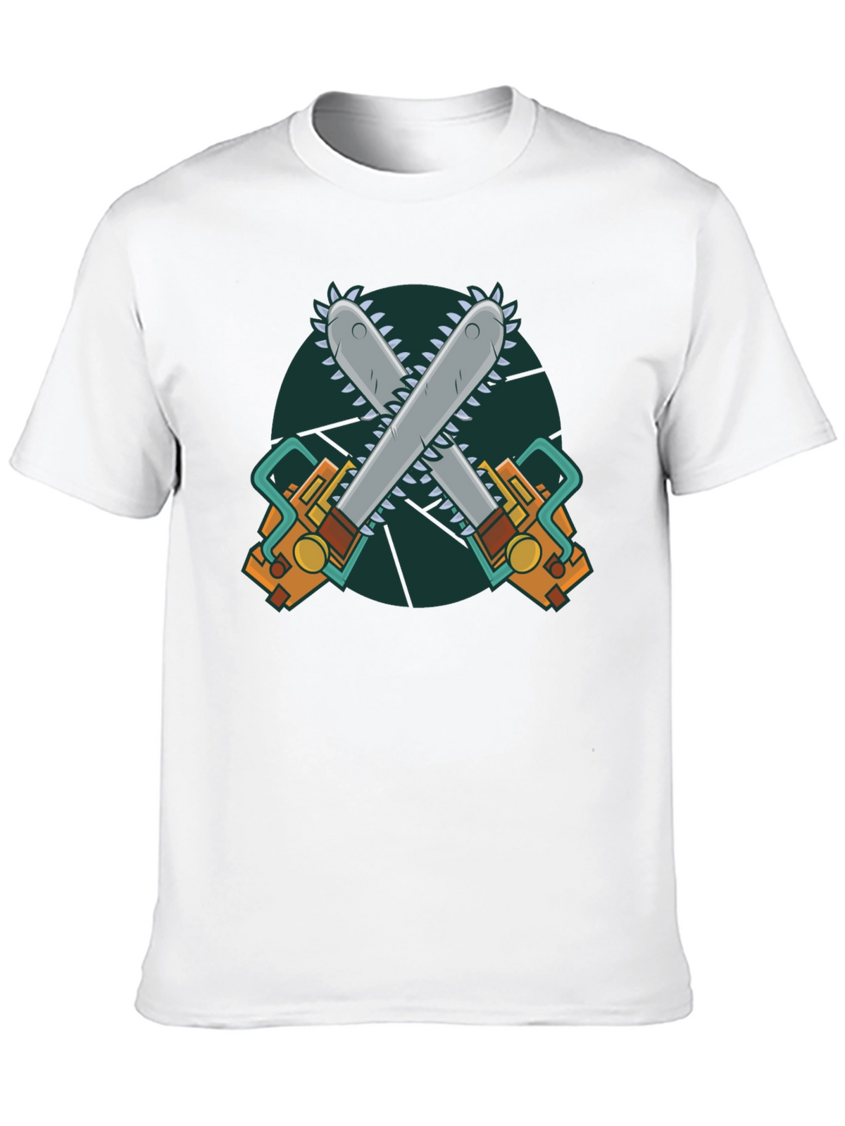 Chainsaw Graphic Print Black T-Shirt