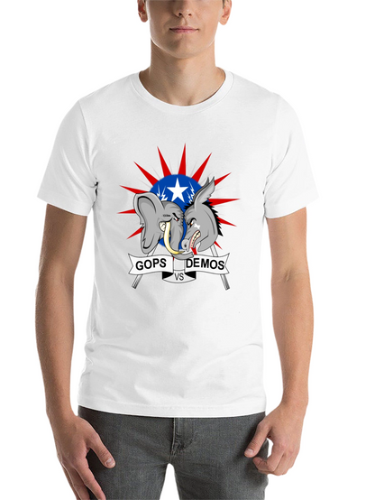 Political T-Shirt: GOPs vs DEMOs Cartoon