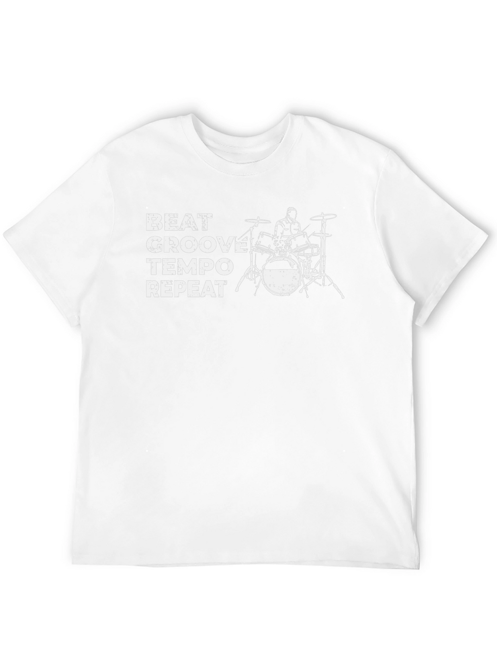 Drummer Beat Groove Tempo Repeat Graphic Tee