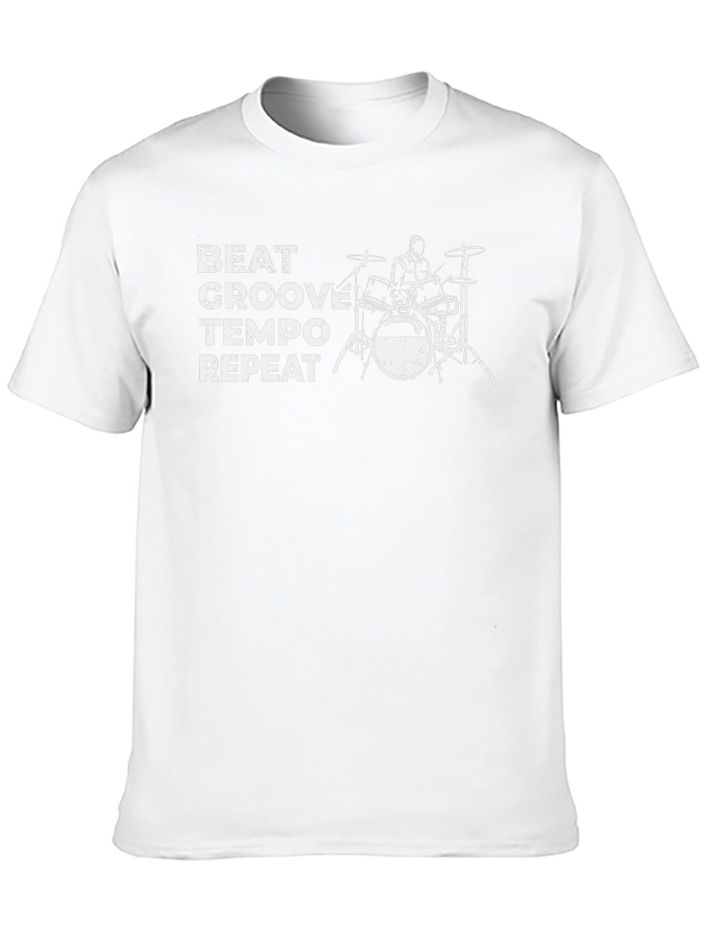 Drummer Beat Groove Tempo Repeat Graphic Tee