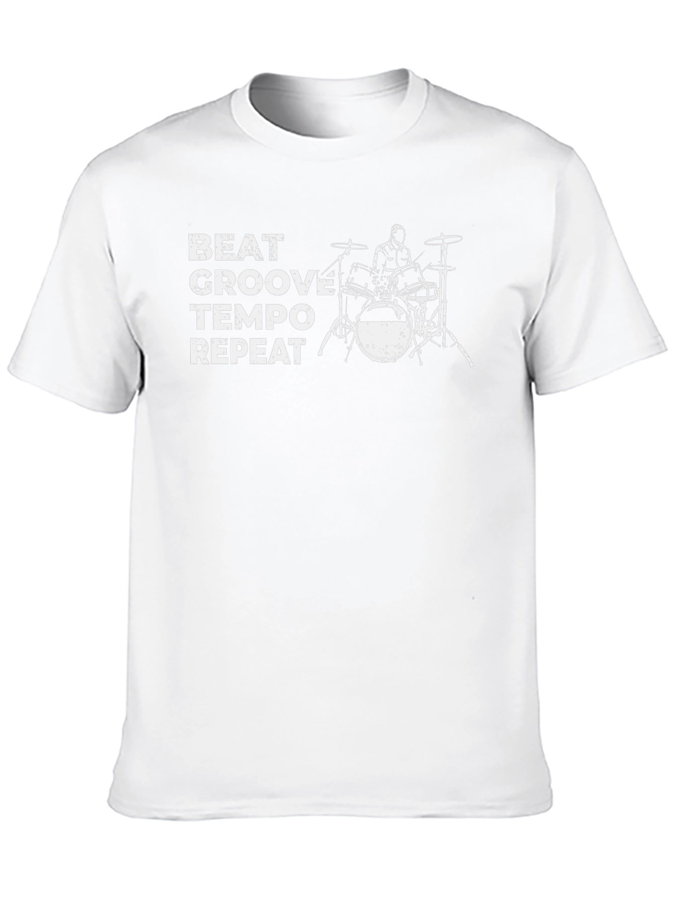 Drummer Beat Groove Tempo Repeat Graphic Tee