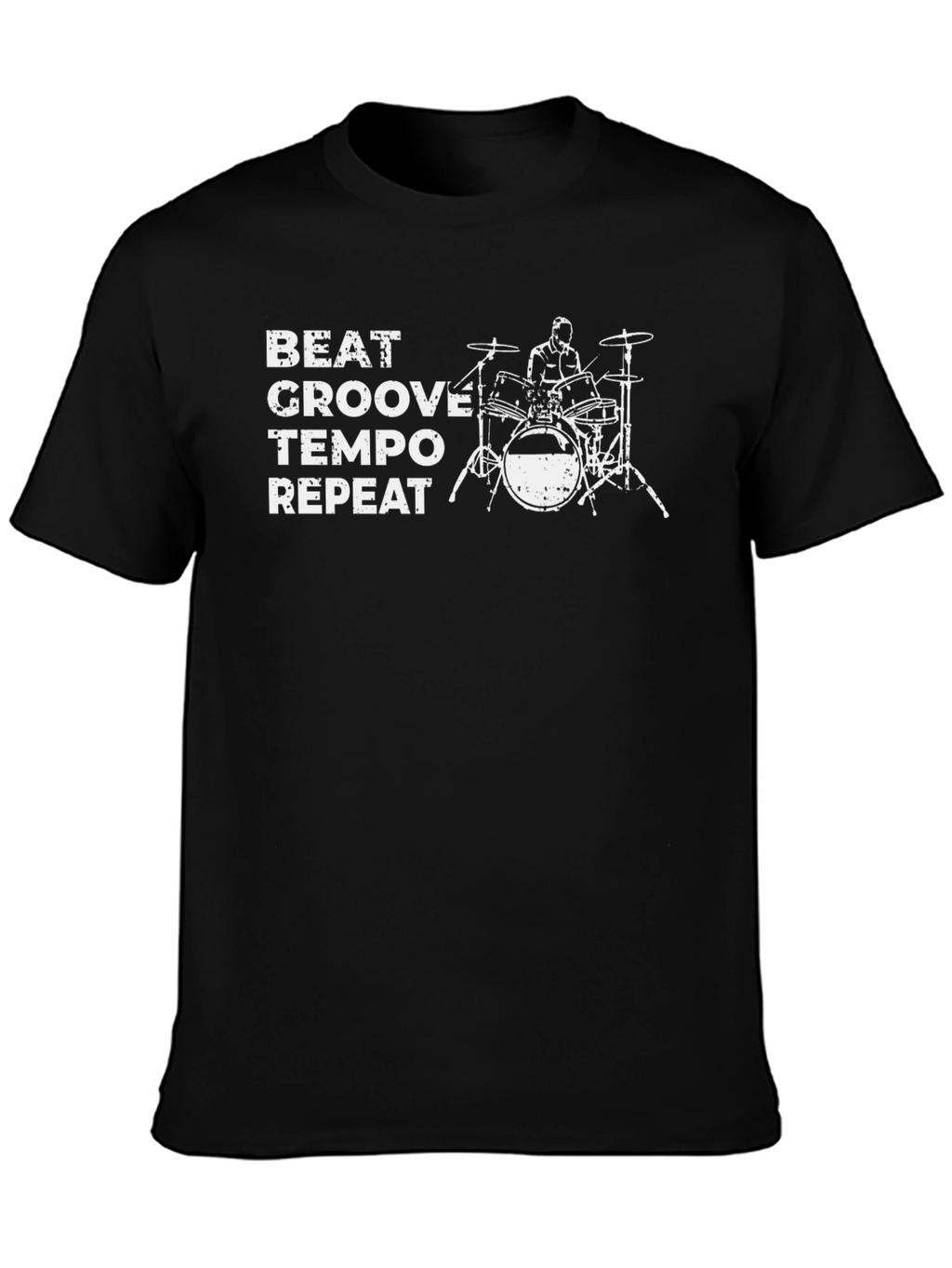 Drummer Beat Groove Tempo Repeat Graphic Tee