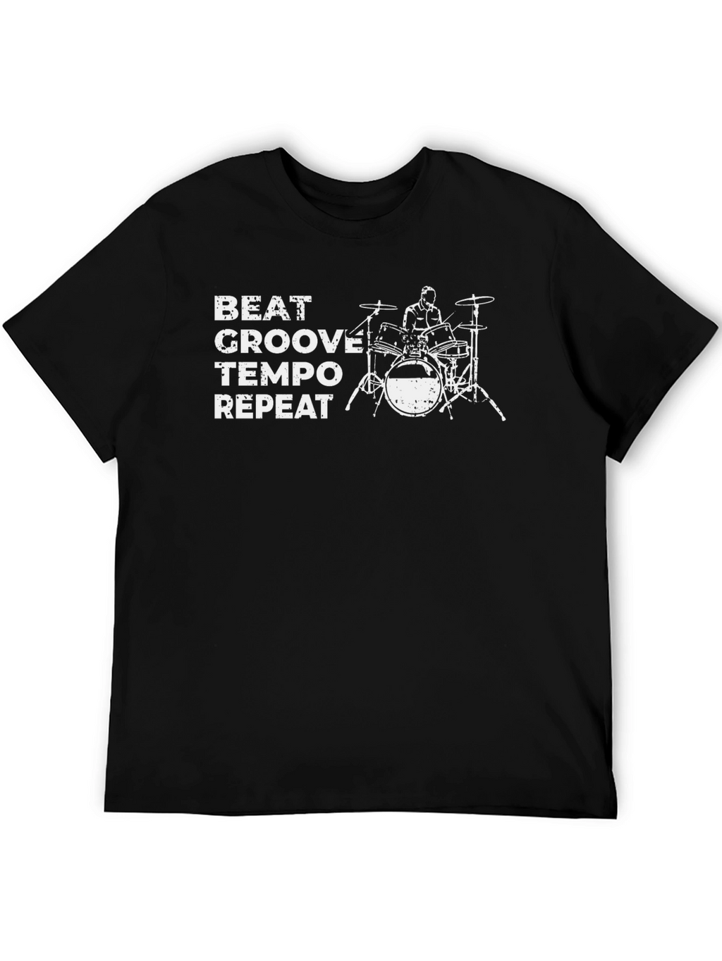 Drummer Beat Groove Tempo Repeat Graphic Tee