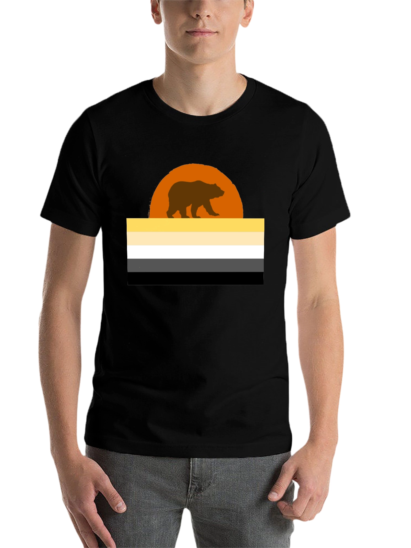 Bear Pride Flag Graphic T-Shirt