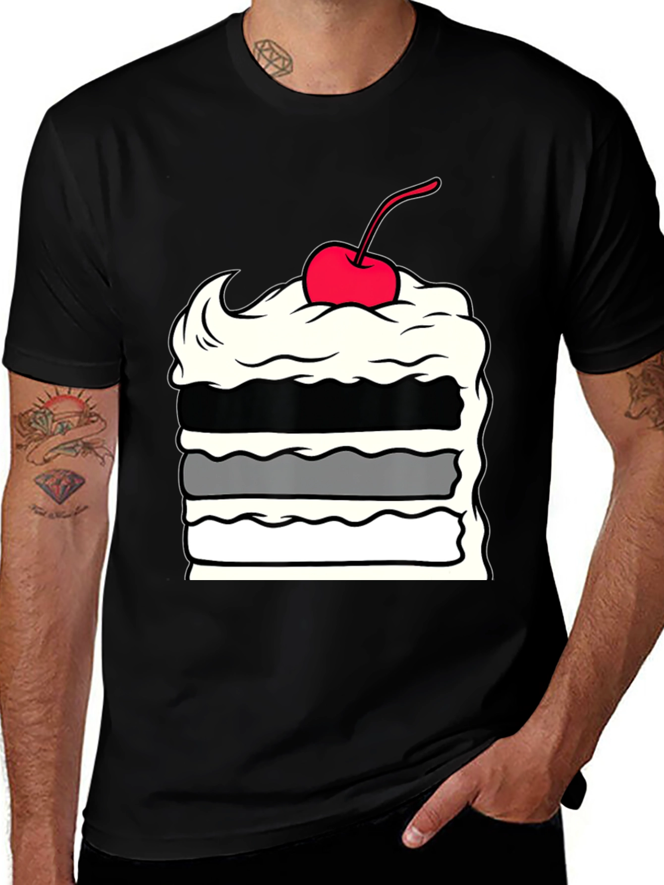 Cake Slice Graphic Tee - Dessert Lover Apparel