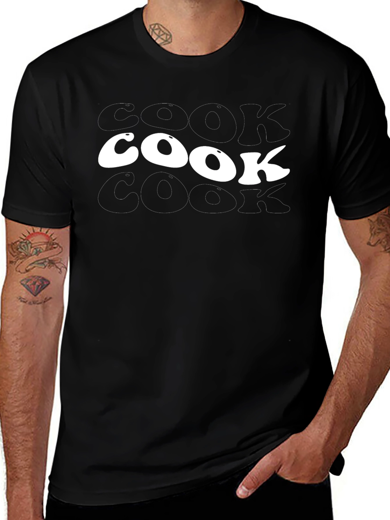 Cook Graphic Tee - Black Casual T-Shirt