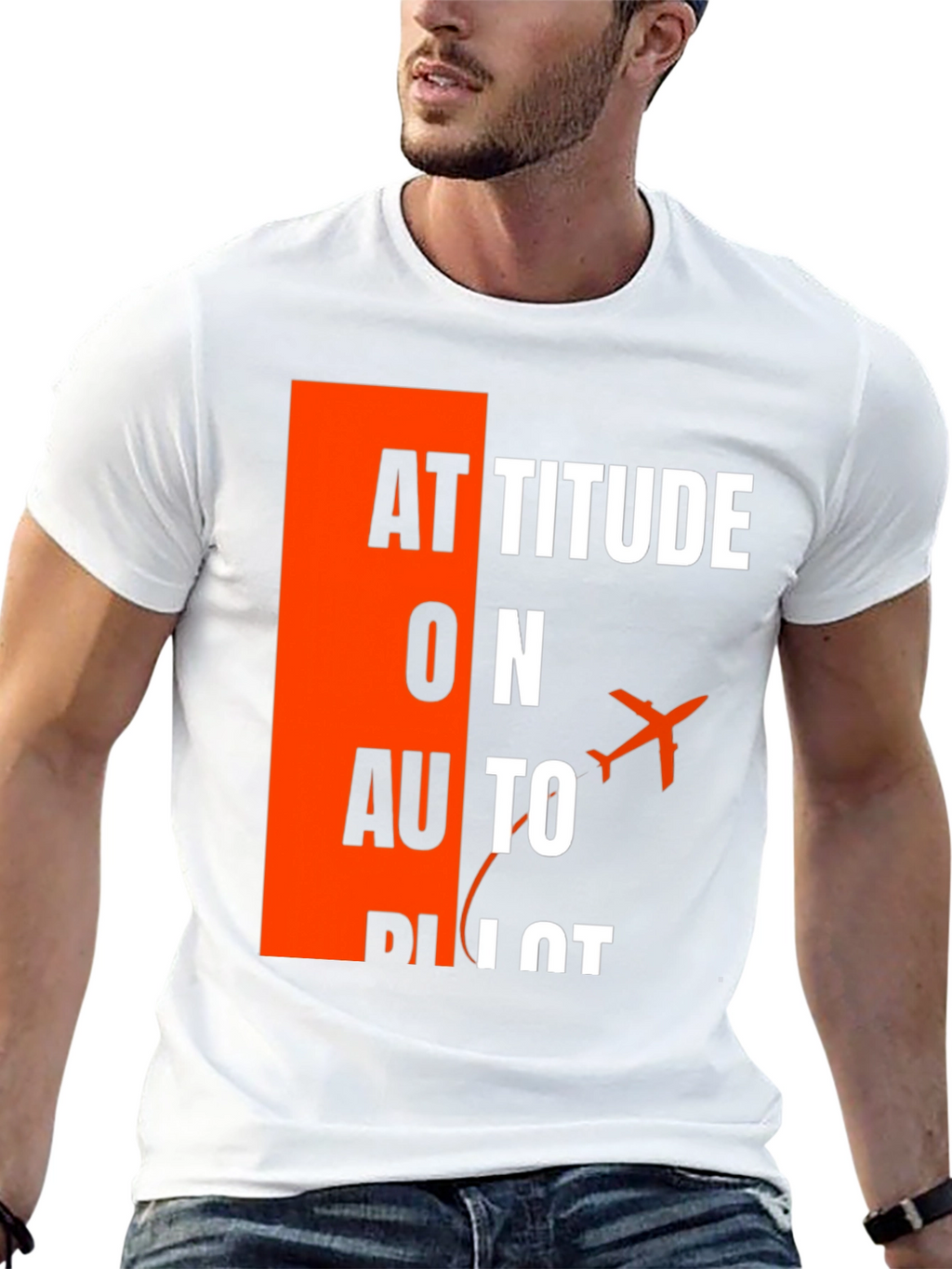 Attitude on Autopilot Black T-Shirt - Aviation Enthusiast