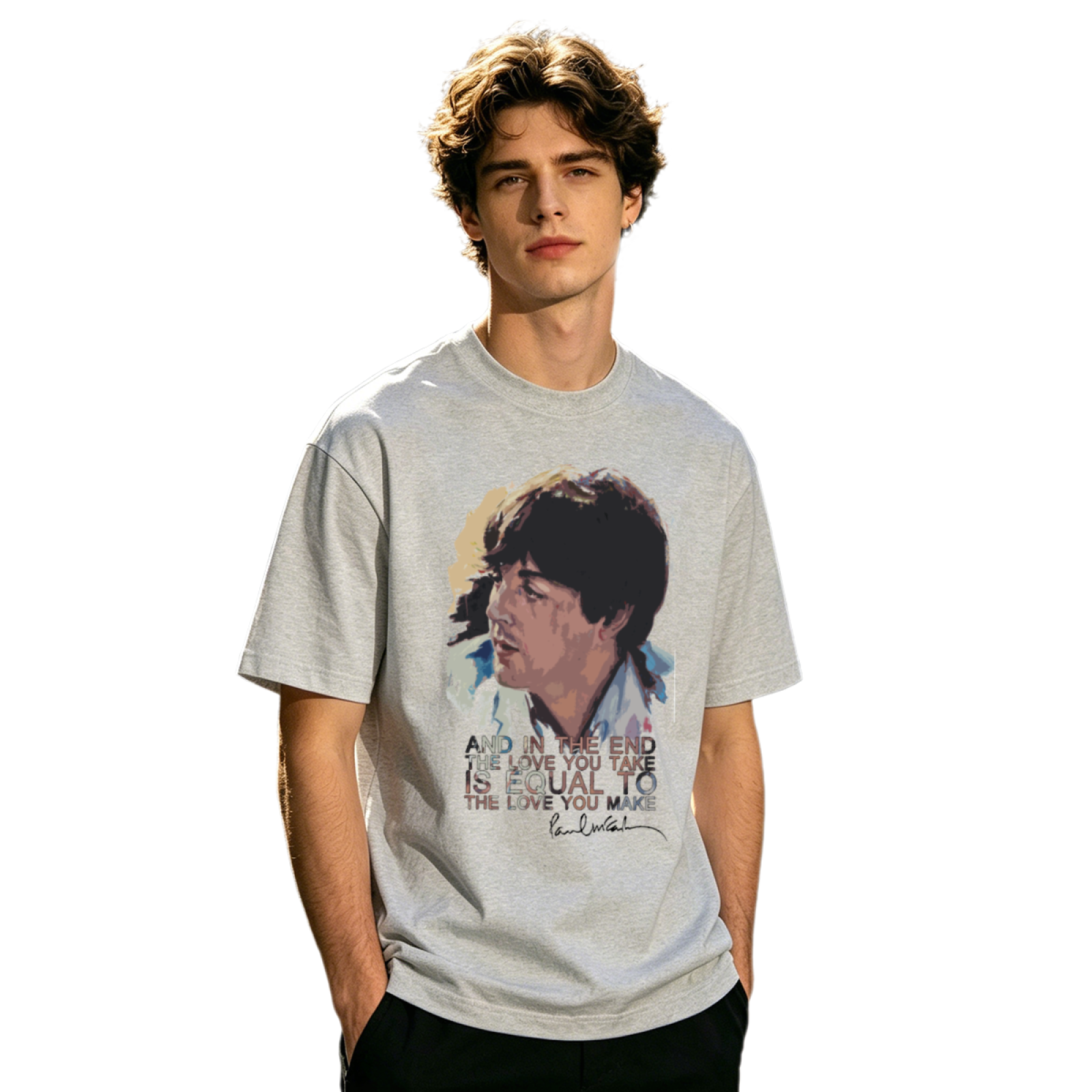 Men's Classic Music Band Artist Retro Print Casual T-Shirt