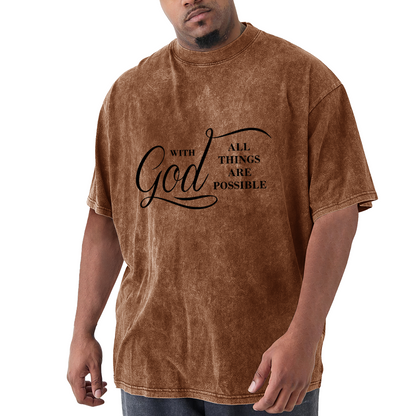 With God All Things Are Possible Black Script