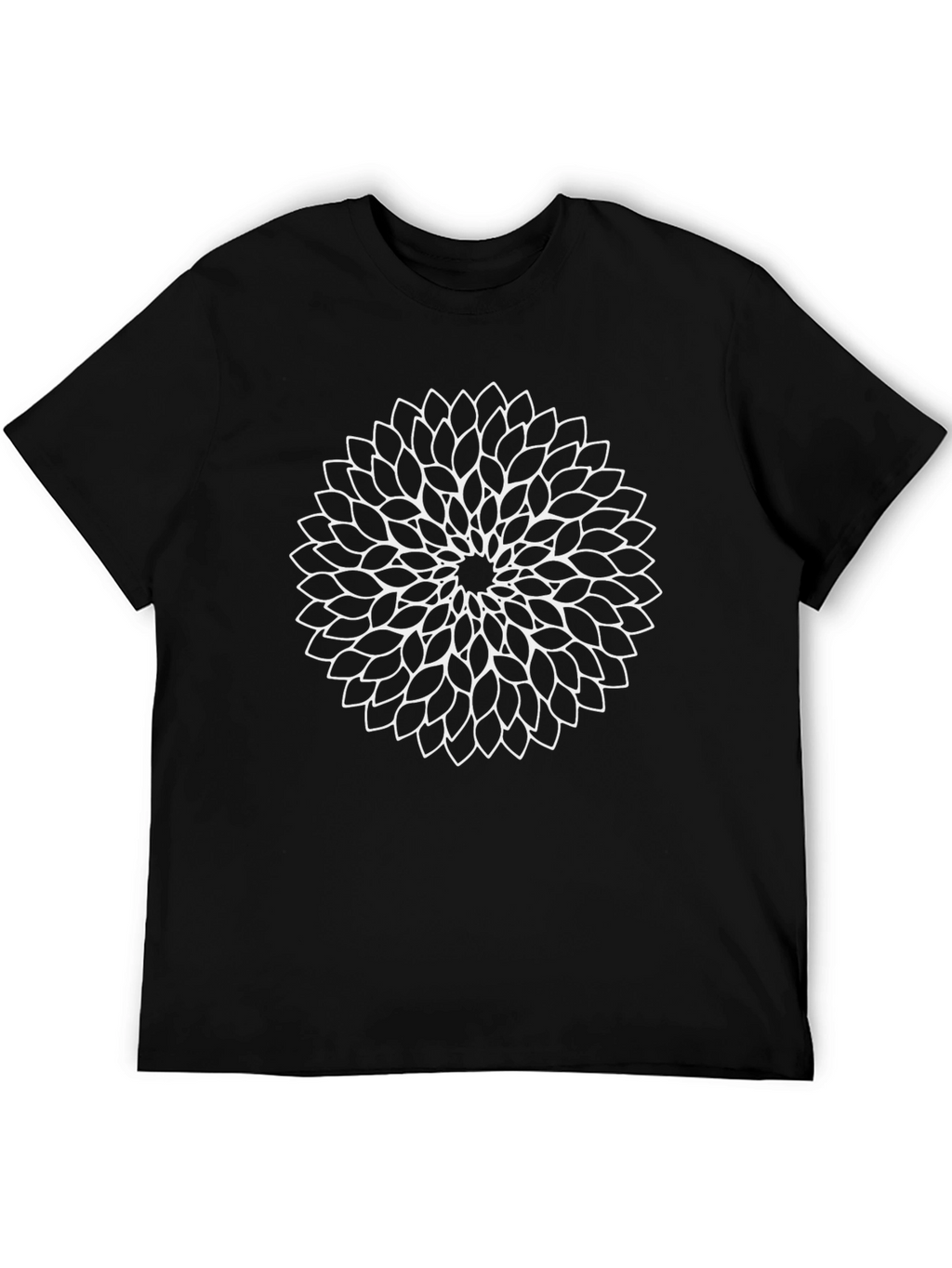 Floral Mandala Graphic Black Tee