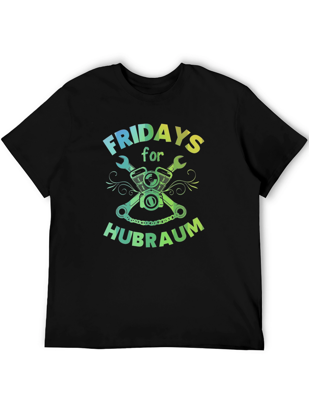 Fridays for Hubraum Mens Black T-Shirt