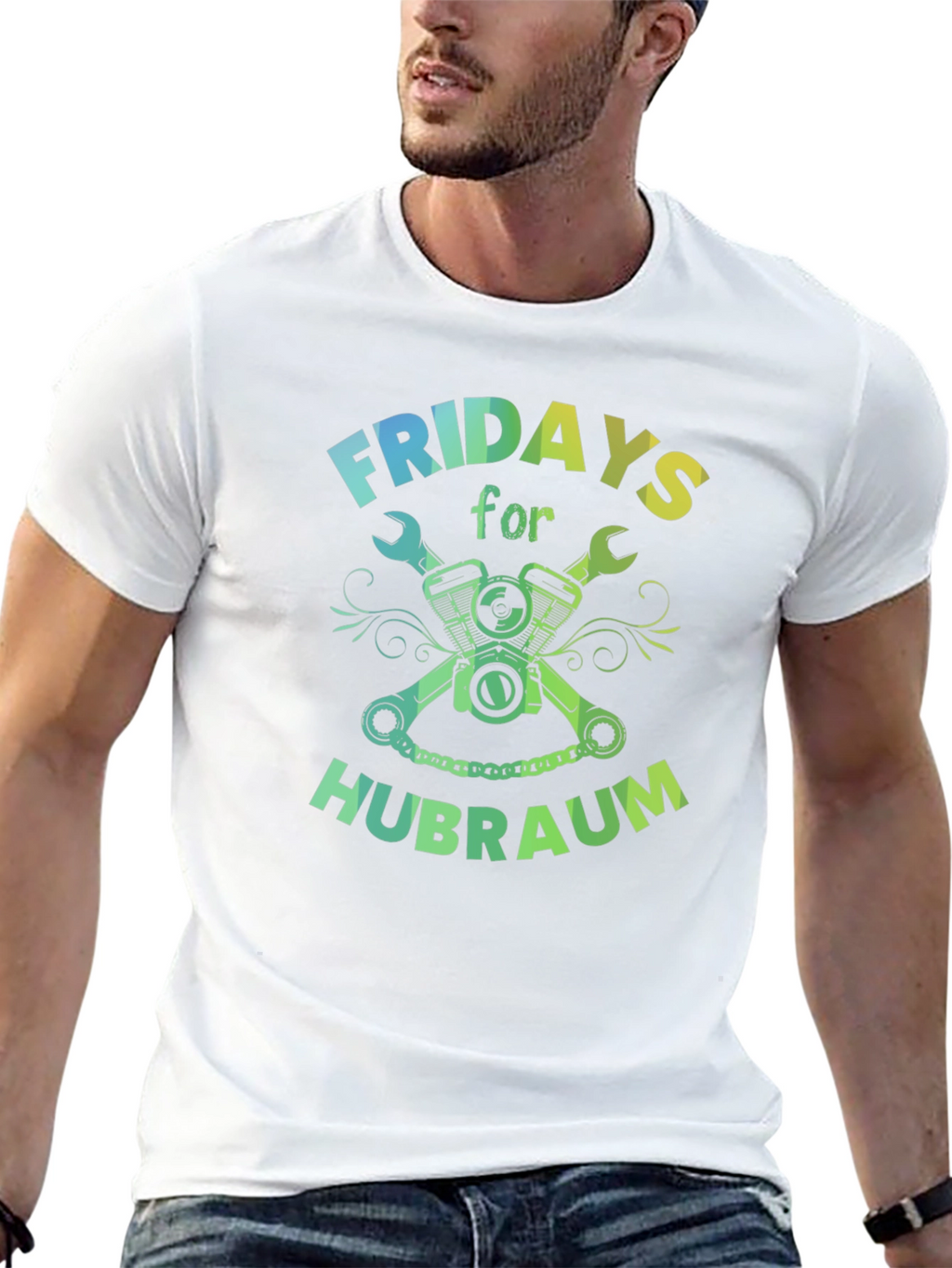 Fridays for Hubraum Mens Black T-Shirt