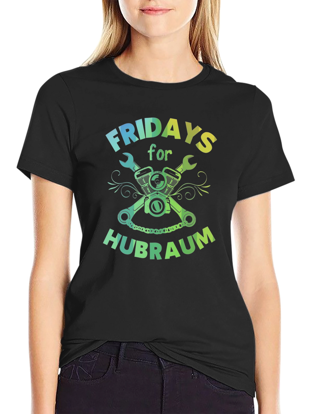 Fridays for Hubraum Mens Black T-Shirt