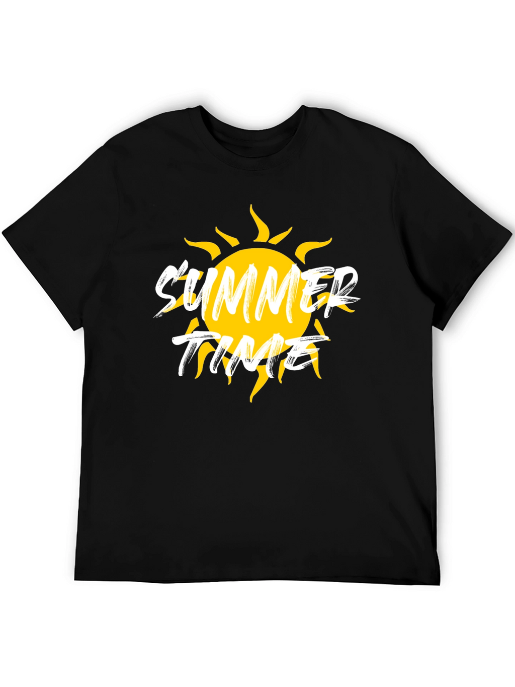 Summer Time Graphic Black T-Shirt