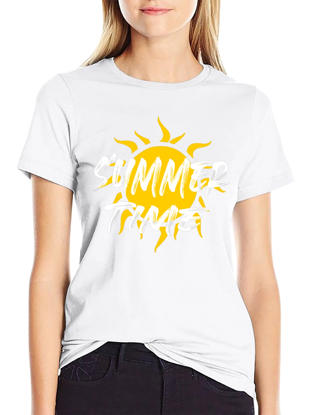 Summer Time Graphic Black T-Shirt