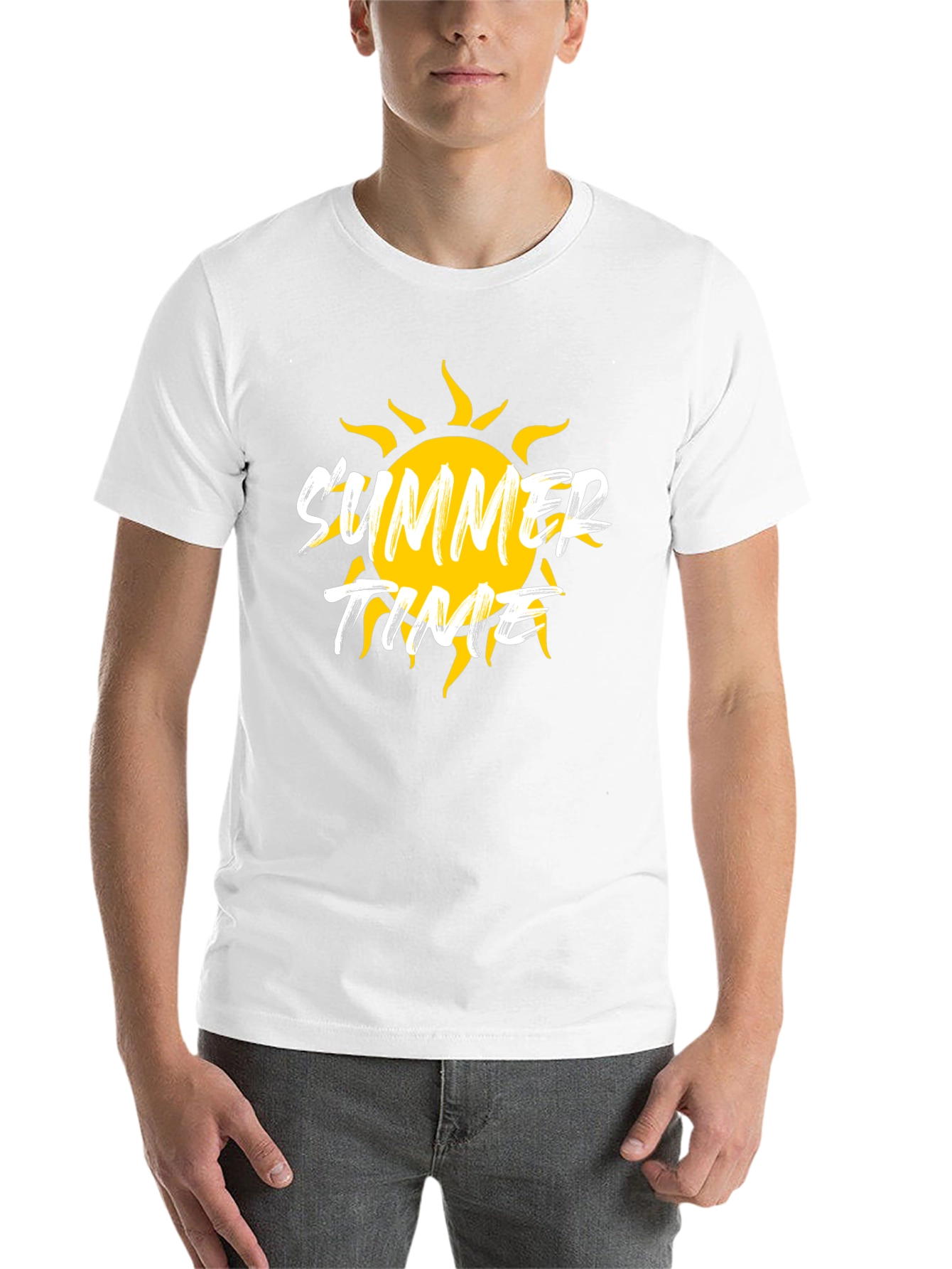 Summer Time Graphic Black T-Shirt