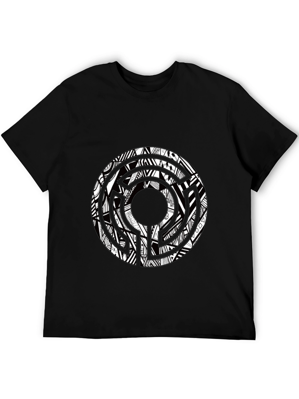Abstract Graphic Print Crew Neck T-Shirt