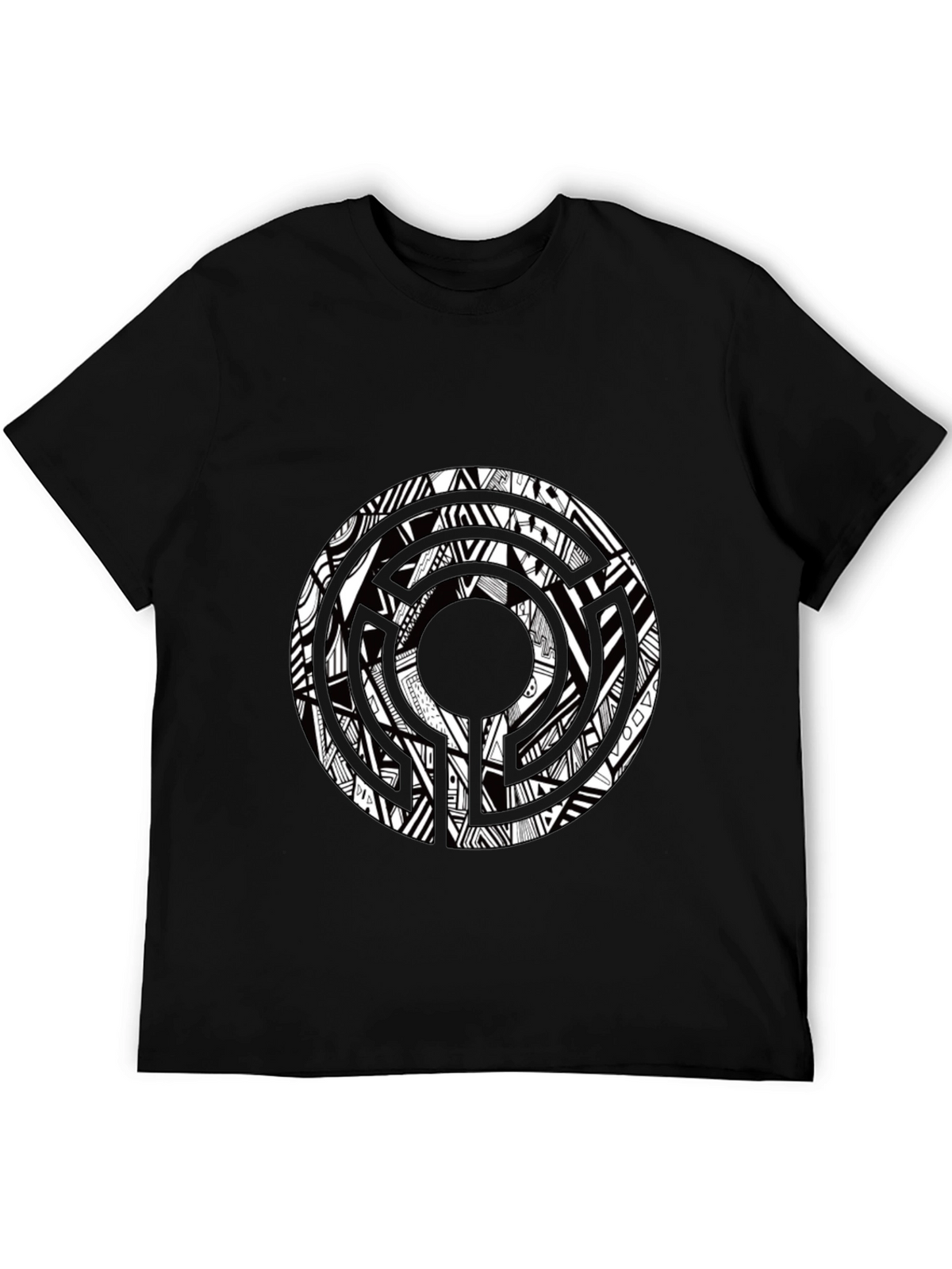 Abstract Graphic Print Crew Neck T-Shirt