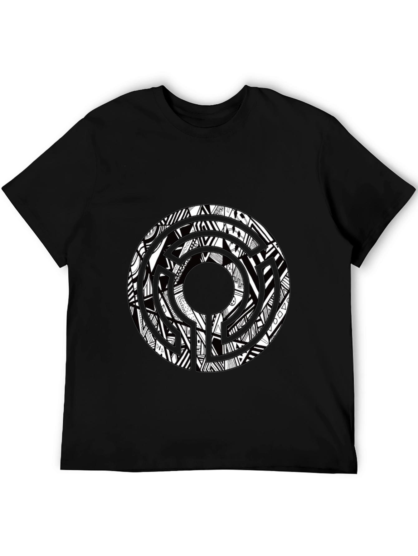Abstract Graphic Print Crew Neck T-Shirt