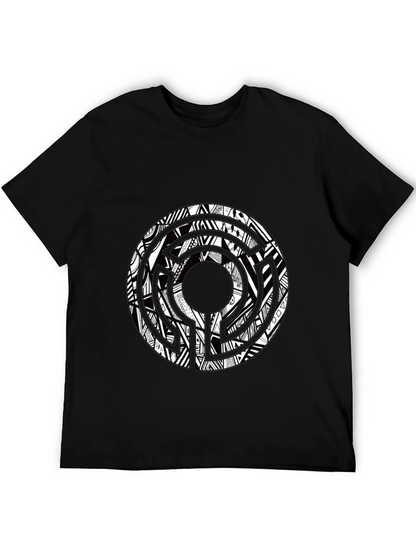 Abstract Graphic Print Crew Neck T-Shirt