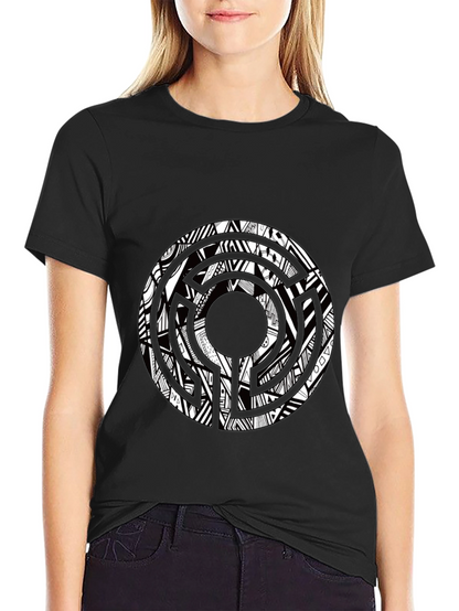 Abstract Graphic Print Crew Neck T-Shirt