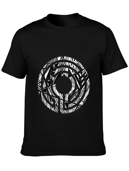 Abstract Graphic Print Crew Neck T-Shirt