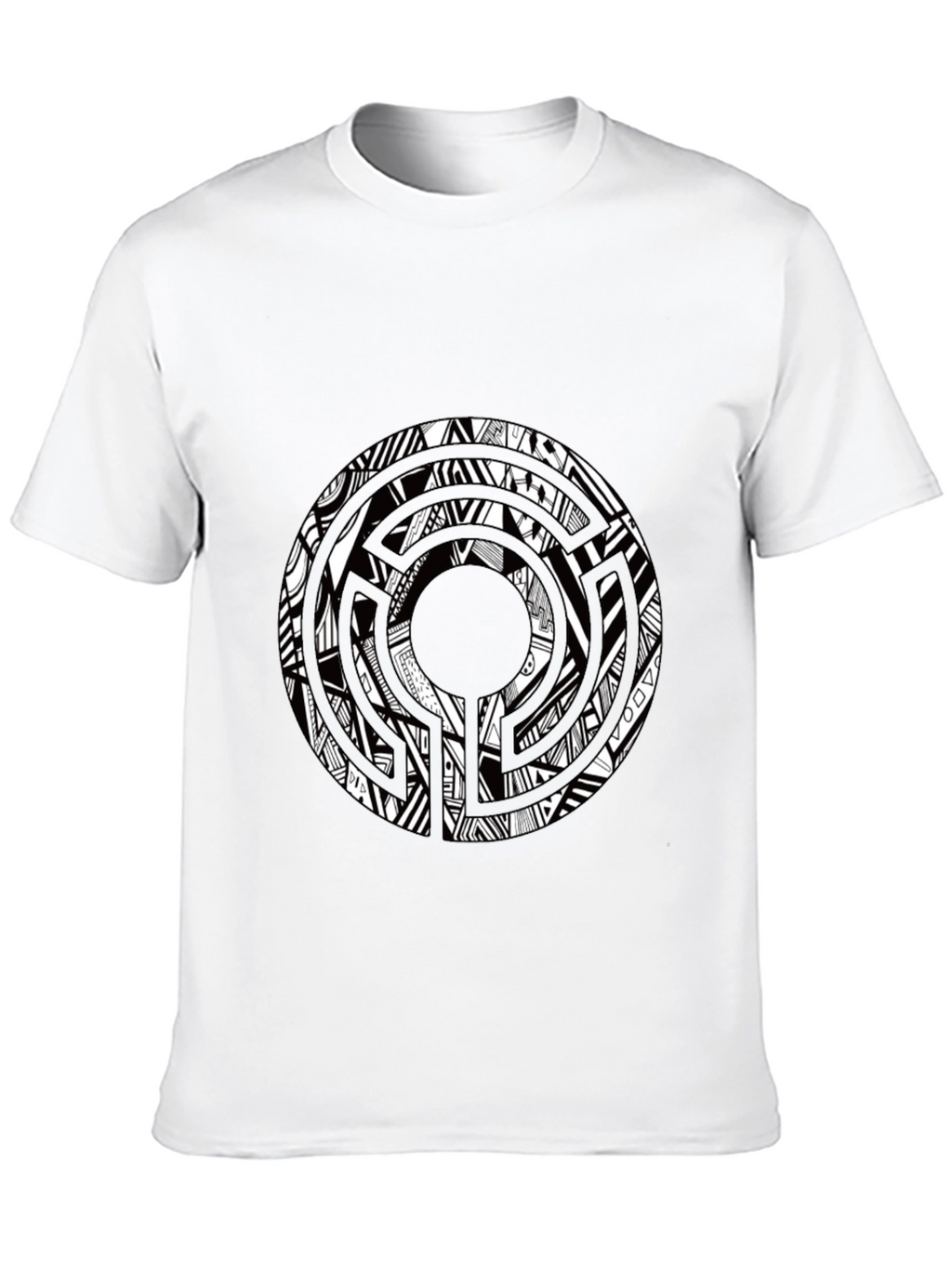 Abstract Graphic Print Crew Neck T-Shirt