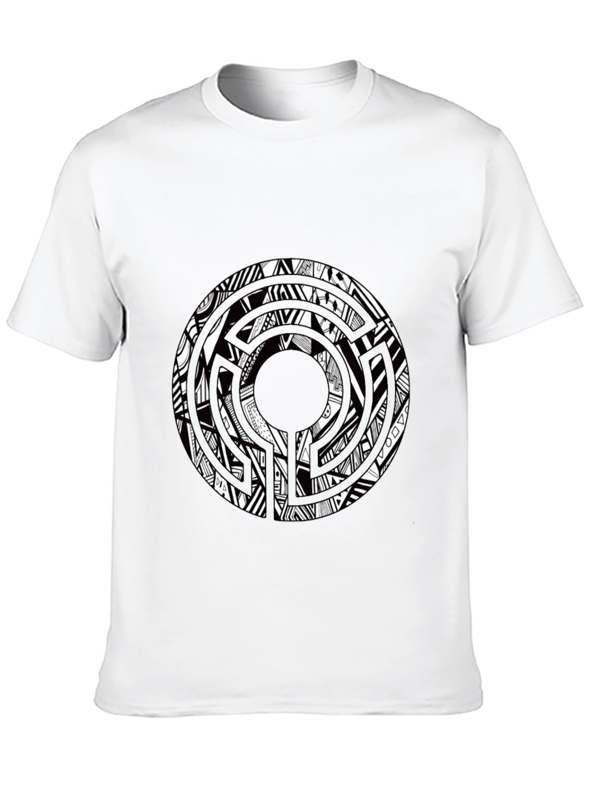 Abstract Graphic Print Crew Neck T-Shirt