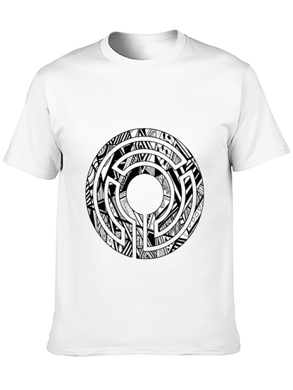 Abstract Graphic Print Crew Neck T-Shirt