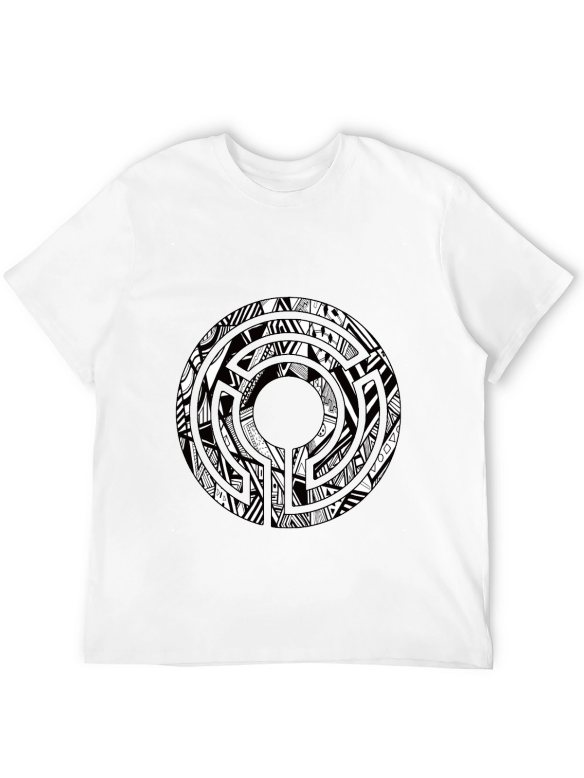 Abstract Graphic Print Crew Neck T-Shirt