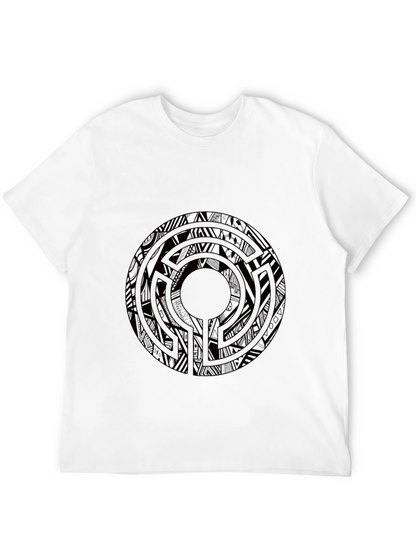 Abstract Graphic Print Crew Neck T-Shirt