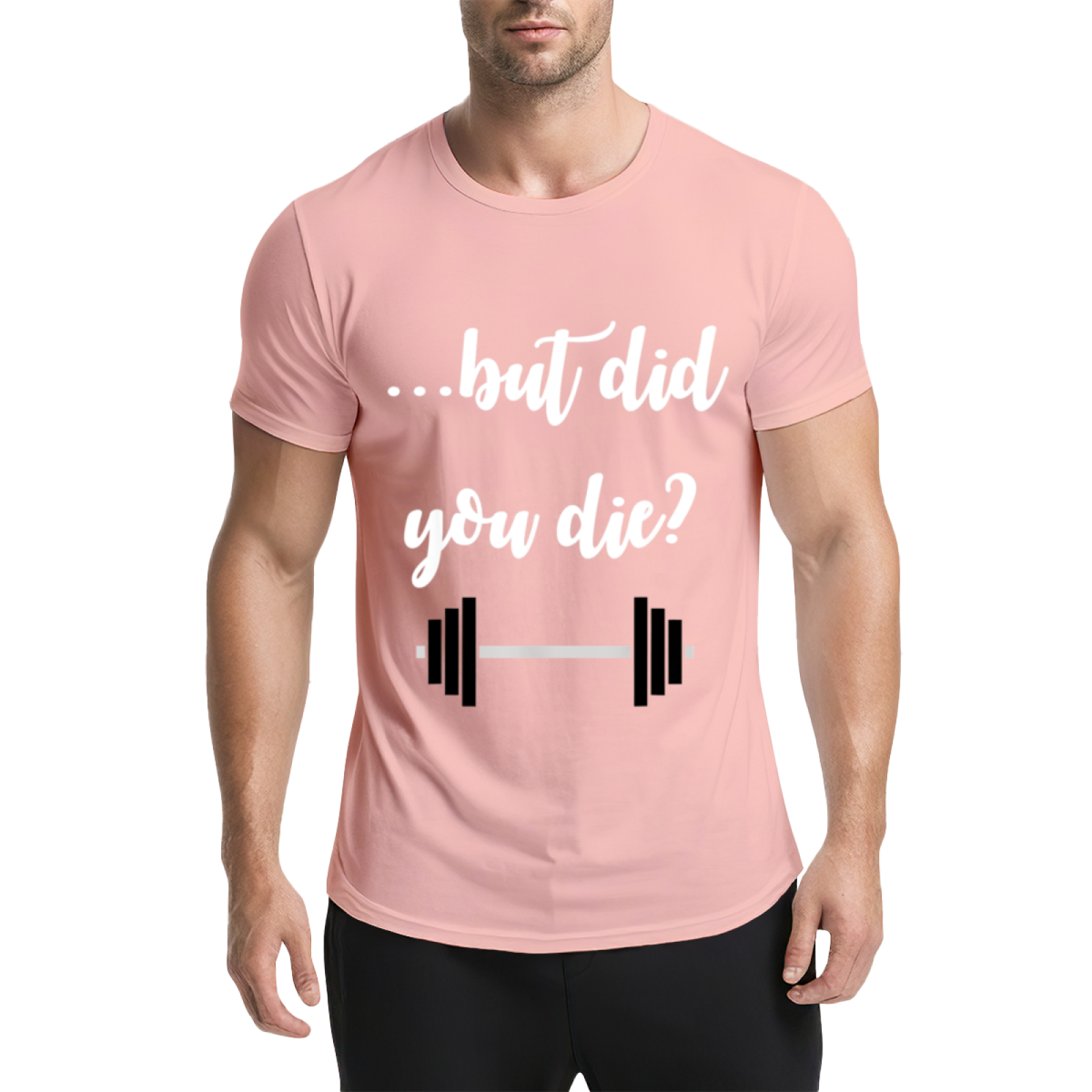 ...but did you die Funny Barbell Gym Workout Heather Tee