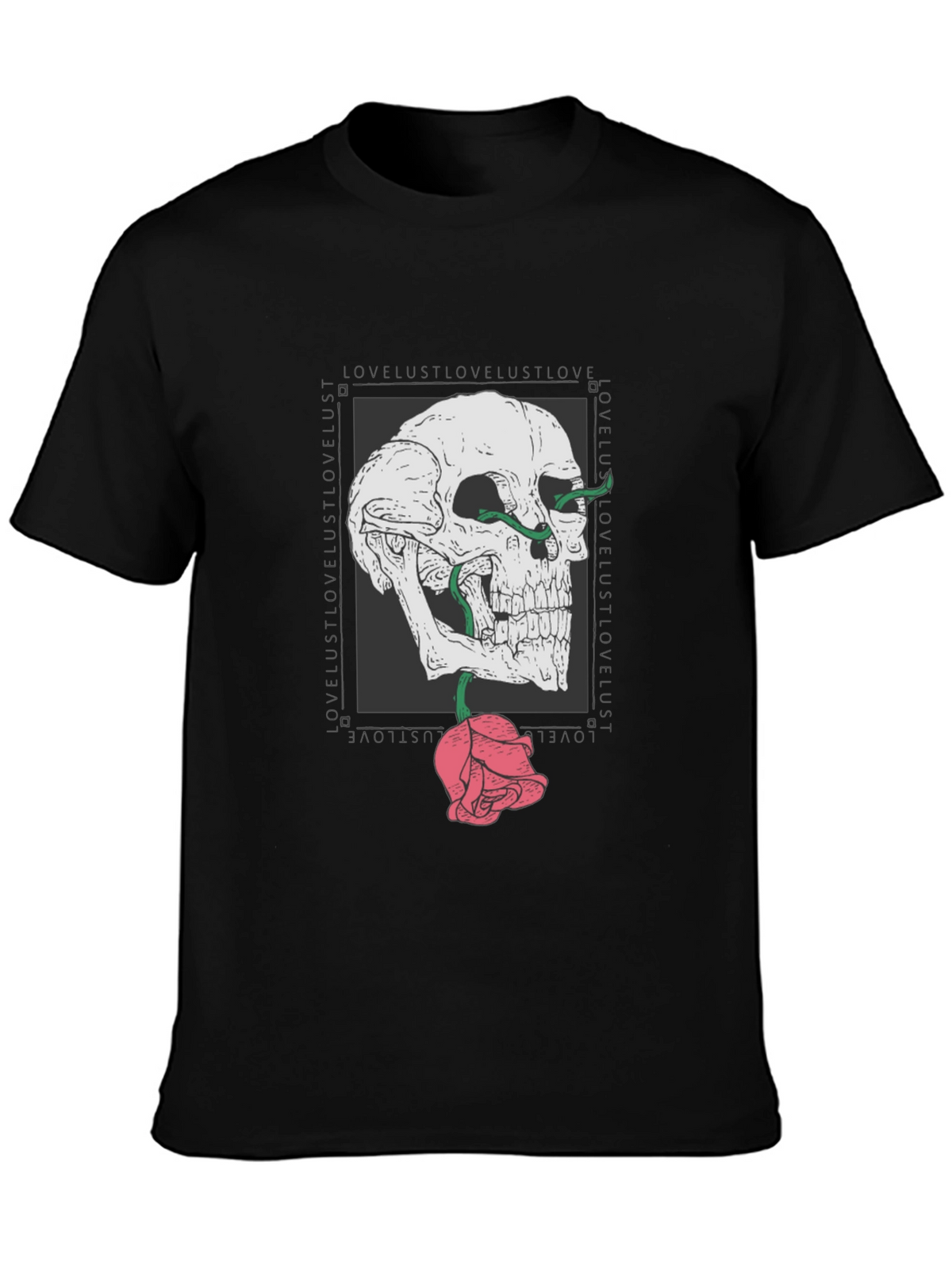 Skull & Rose Graphic T-Shirt - Edgy Streetwear