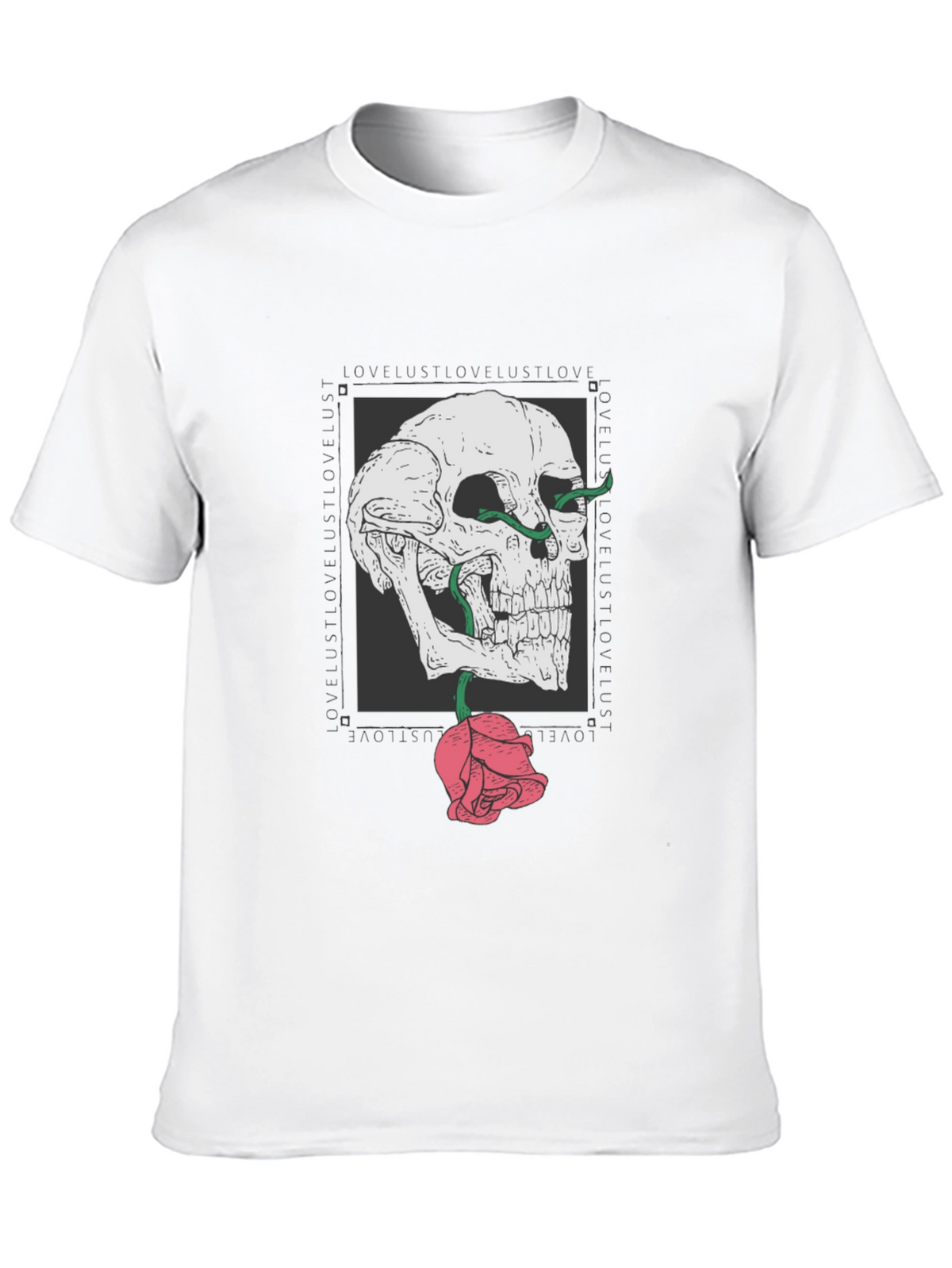 Skull & Rose Graphic T-Shirt - Edgy Streetwear