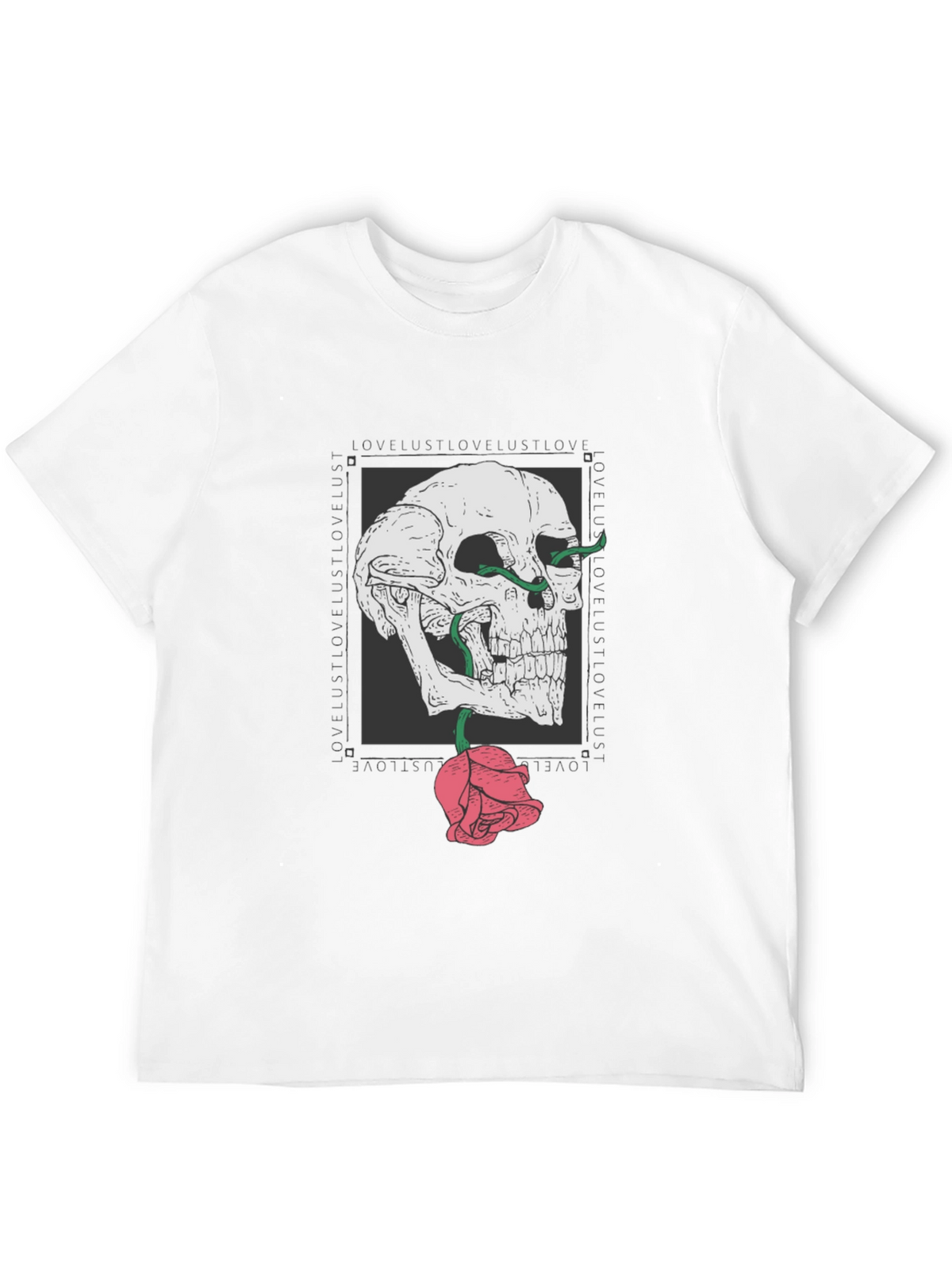 Skull & Rose Graphic T-Shirt - Edgy Streetwear