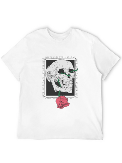 Skull & Rose Graphic T-Shirt - Edgy Streetwear