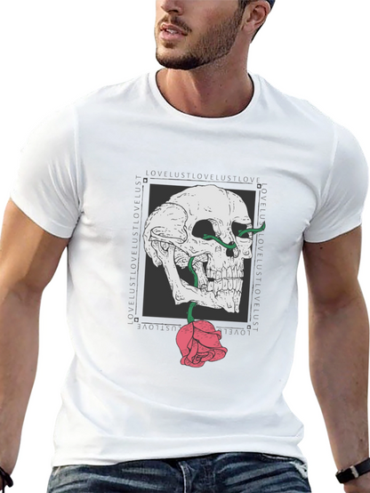 Skull & Rose Graphic T-Shirt - Edgy Streetwear