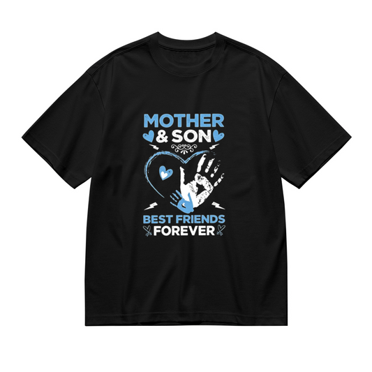Mother & Son Forever Best Friends Heart Handprint Tee