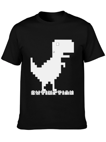 Extinction Pixel Dinosaur Black T-Shirt