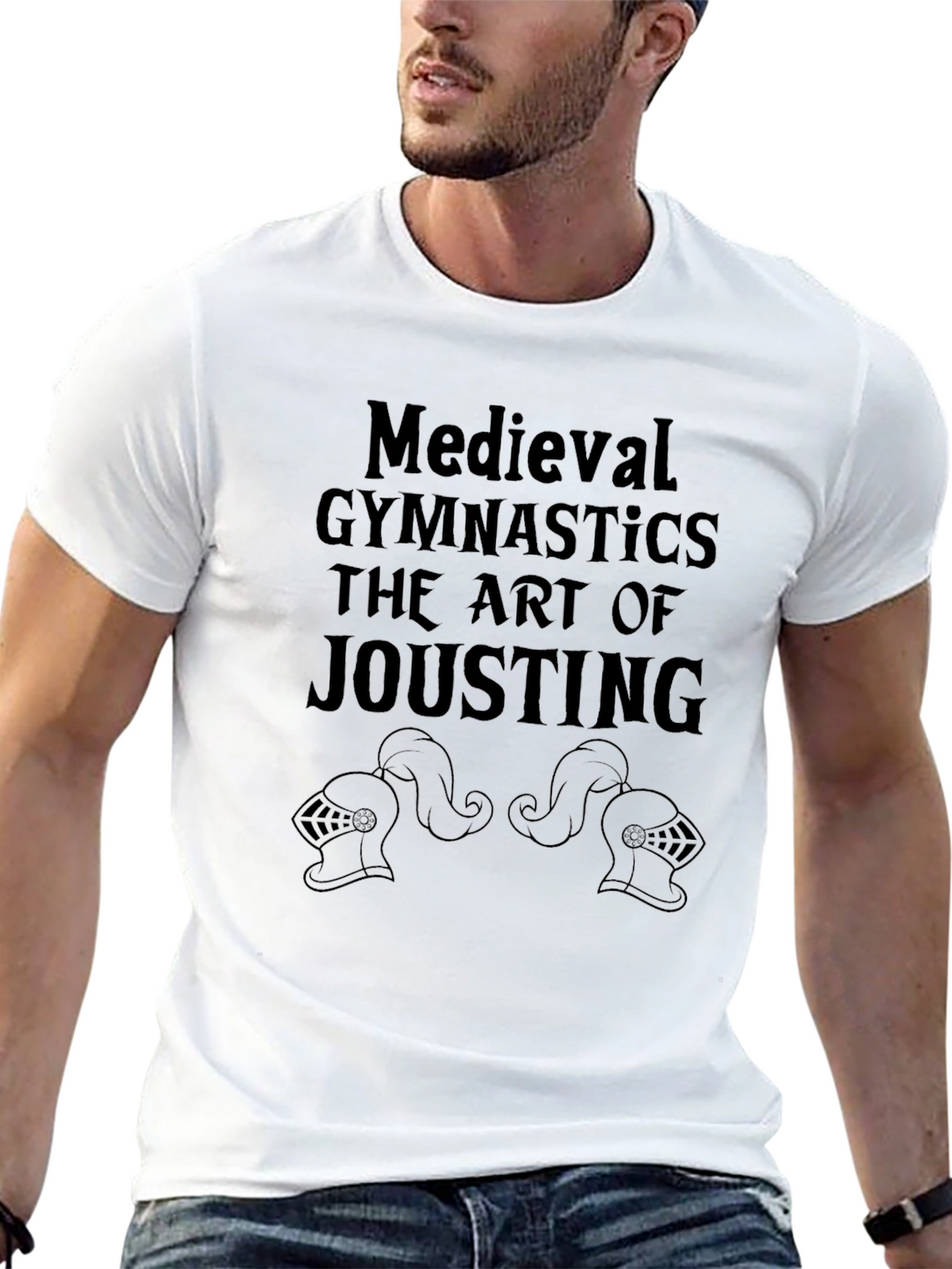 Medieval Gymnastics Jousting Graphic T-Shirt
