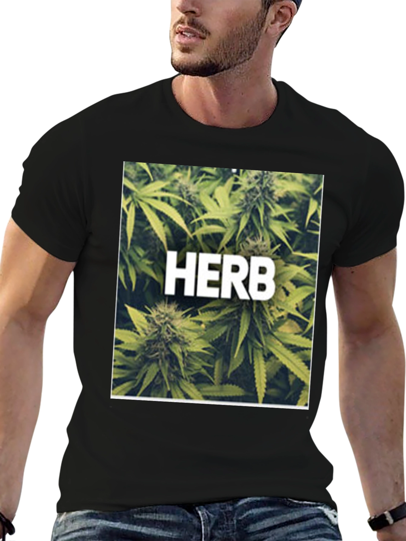 Herb Graphic Black T-Shirt