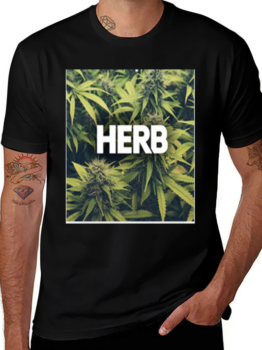 Herb Graphic Black T-Shirt