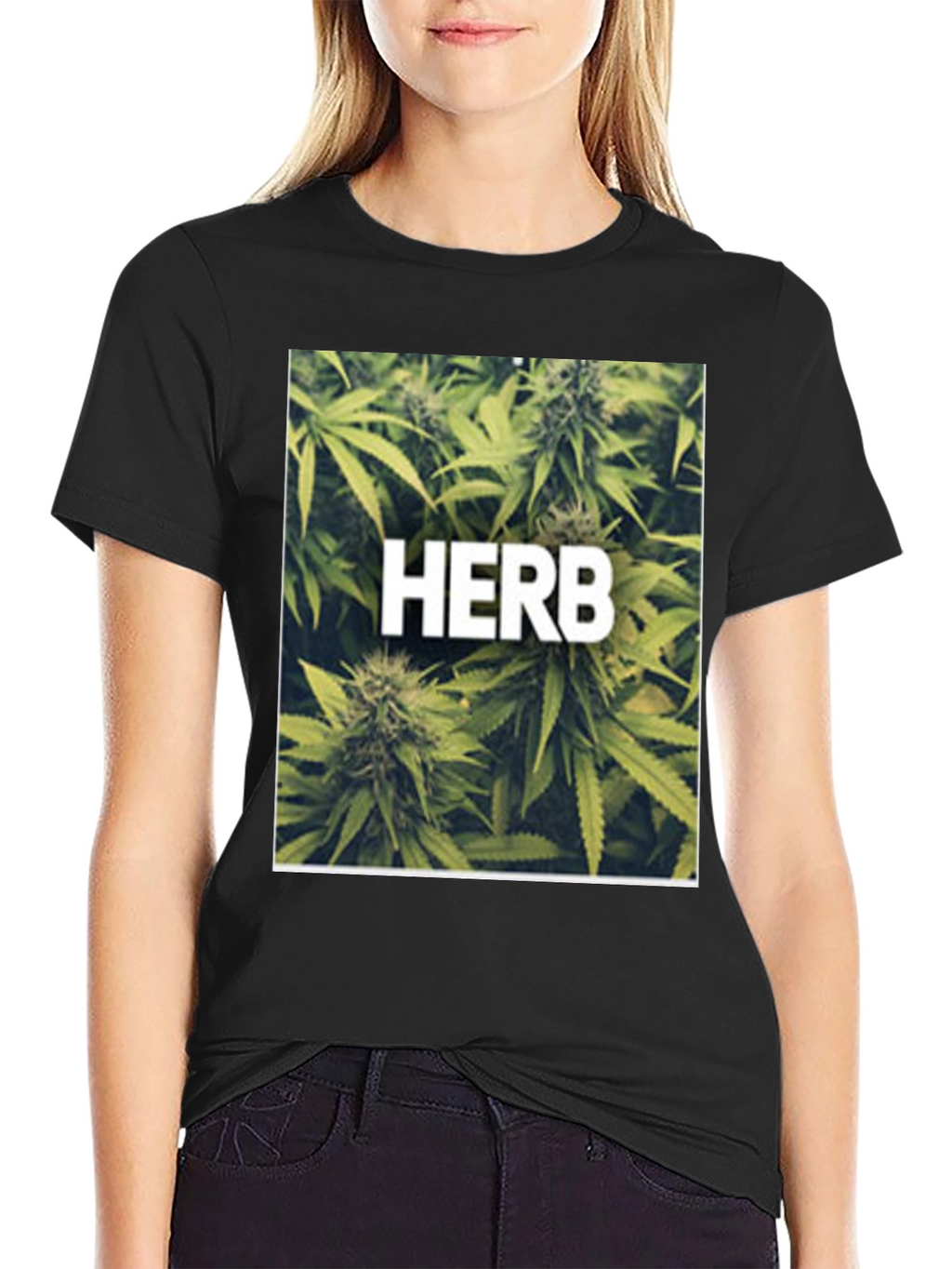 Herb Graphic Black T-Shirt